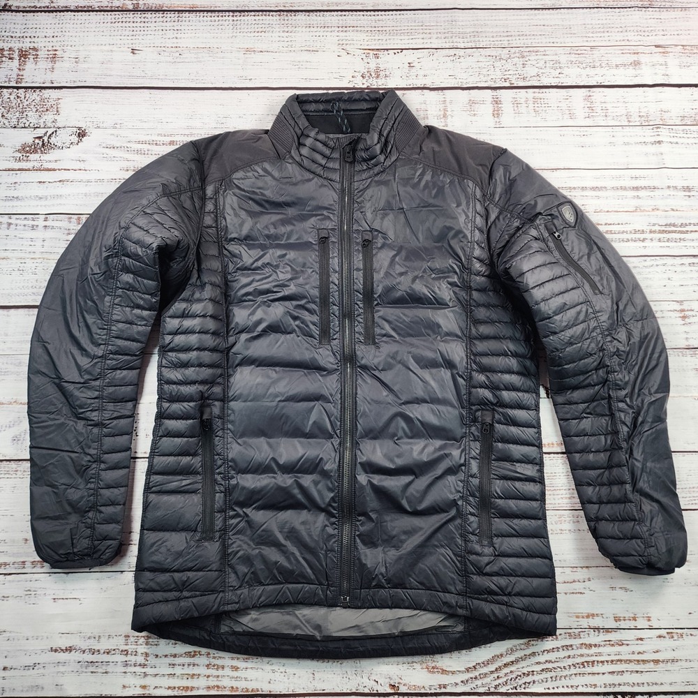 KUHL Spyfire Down Jacket Men's L Charcoal Gray 800 Fill Goose Down 1122